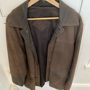 Brice brown leather jacket